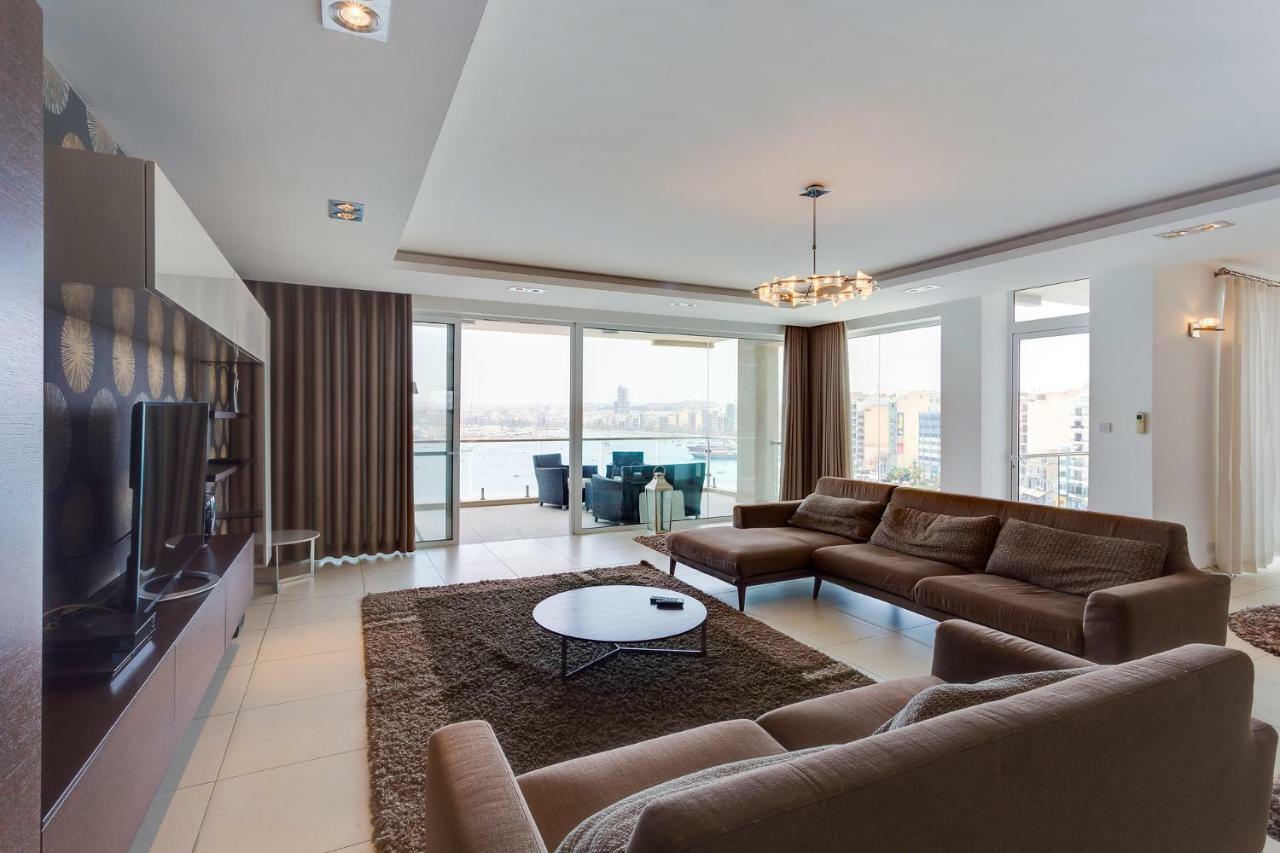 Contemporary, Luxury Apartment With Valletta And Harbour Views Sliema Exterior foto